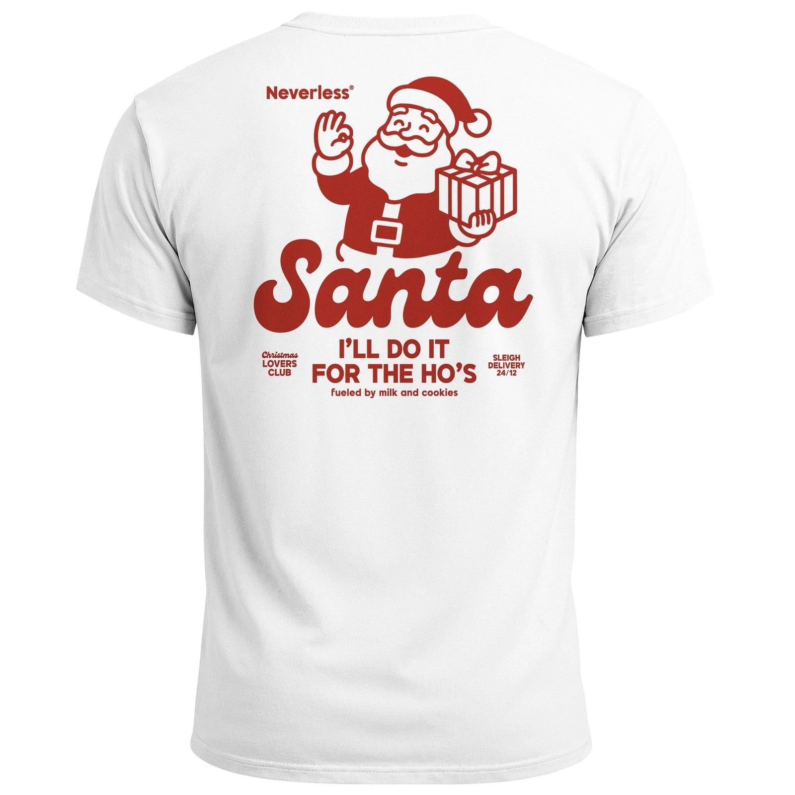 Mens Back Print Christmas Retro Santa Claus Fashion Street Style T-Shirt Unisex T-shirt, Sweatshirt, Hoodie, Long Sleeve Tee - T-Shirt, Sweatshirt, Hoodie