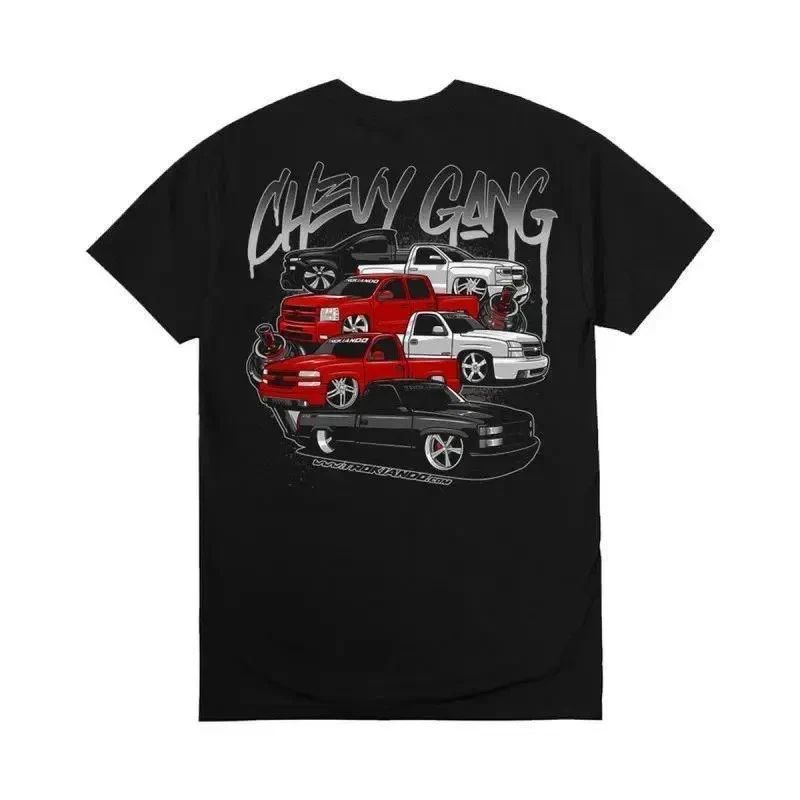 Chevy Gang Graphic T Shirt Chevy Silverado Men's Cotton Tee Old School Chevy Tee Unisex T-shirt, Sweatshirt, Hoodie, Long Sleeve Tee - T-Shirt, Sweatshirt, Hoodie