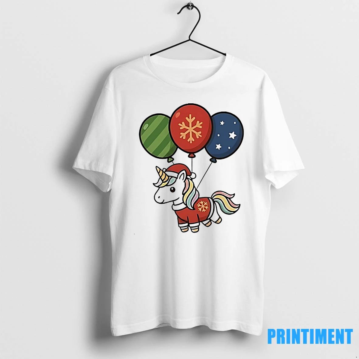 Flying Balloon Unicorn Christmas Tshirts Sweater Unisex T-shirt, Sweatshirt, Hoodie, Long Sleeve Tee - T-Shirt, Sweatshirt, Hoodie