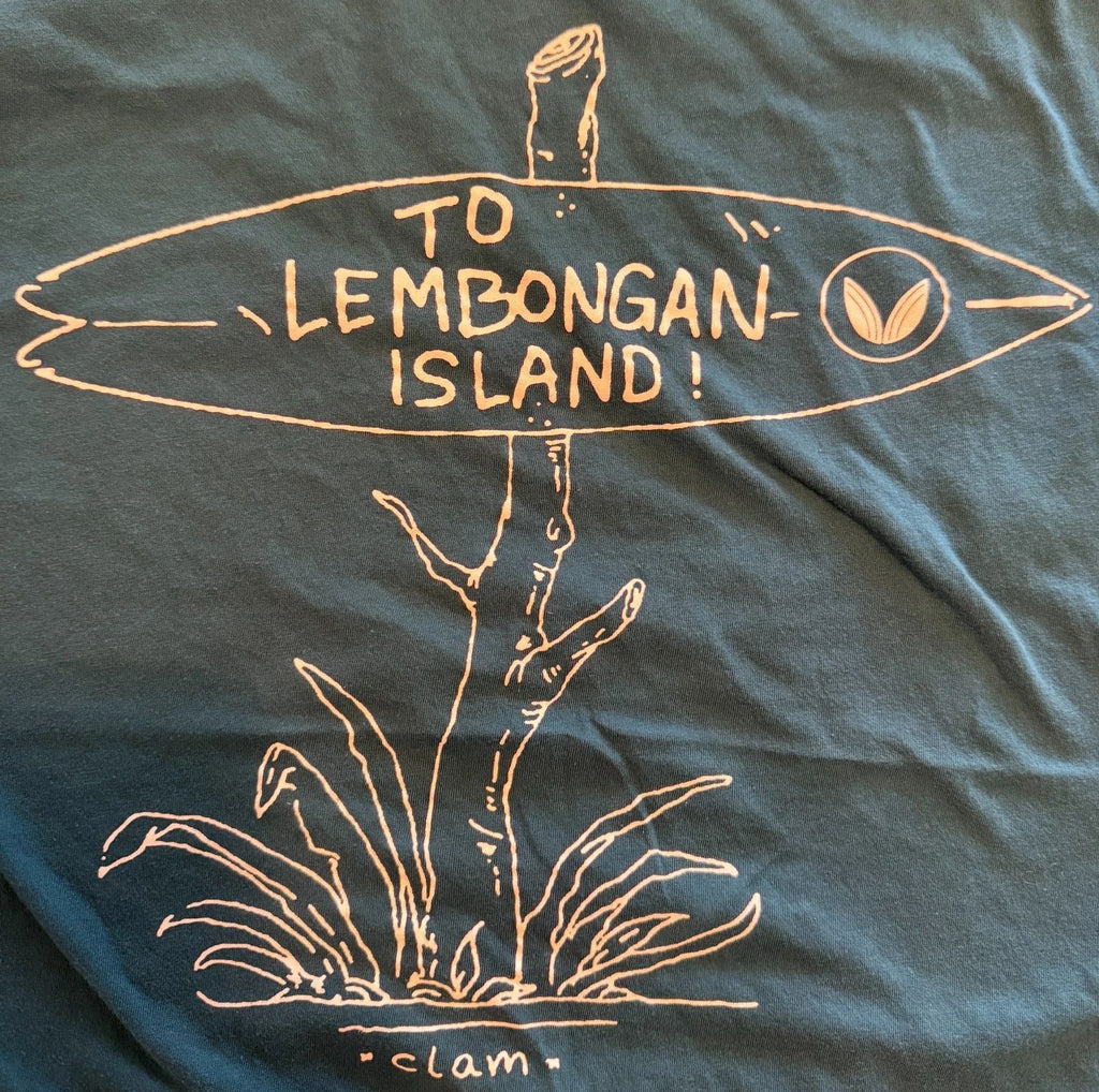 Keep Surfing Clam T-shirt To Lembongan Island! teal sz M Unisex T-shirt, Sweatshirt, Hoodie, Long Sleeve Tee - T-Shirt, Sweatshirt, Hoodie