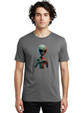 Alien-With-Coffee-Mug Mens Graphic Tee, 100% Cotton, Casual Summer Wear Unisex T-shirt, Sweatshirt, Hoodie, Long Sleeve Tee - T-Shirt, Sweatshirt, Hoodie
