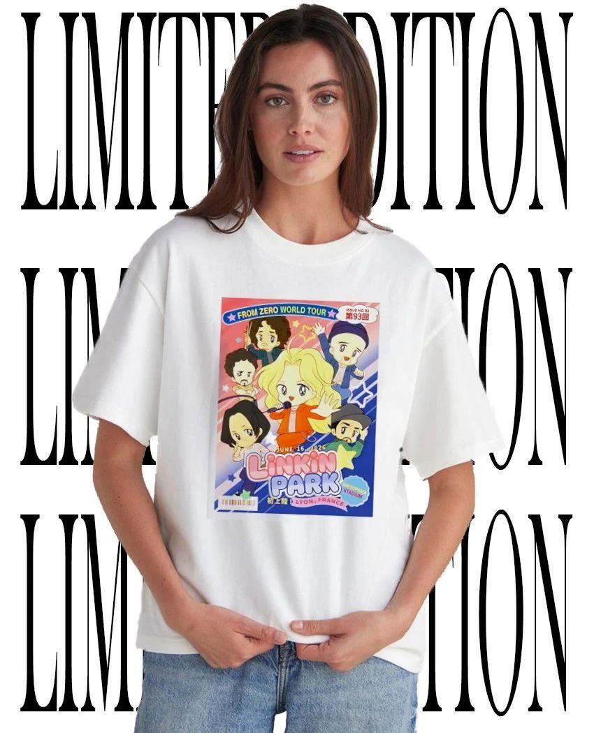Linkin Park From Zero World Tour Chibi Anime Concert Poster shirt Unisex T-shirt, Sweatshirt, Hoodie, Long Sleeve Tee - T-Shirt, Sweatshirt, Hoodie