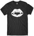 Vampire Teeth Vampire Lips Design Mens Funny Unisex Halloween T-Shirt Unisex T-shirt, Sweatshirt, Hoodie, Long Sleeve Tee - T-Shirt, Sweatshirt, Hoodie