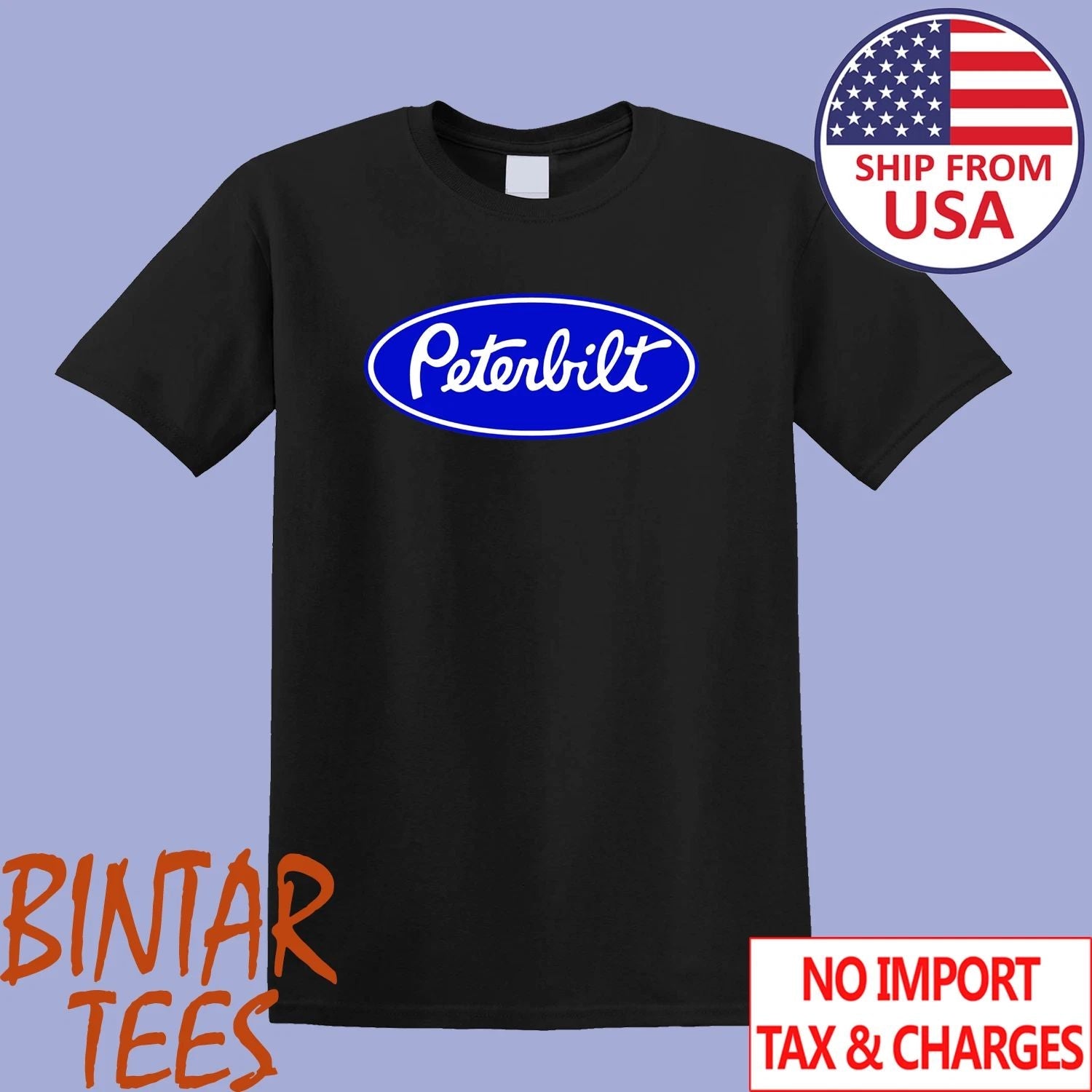 Peterbilt Blue Men's Black Size S to 5XL Unisex T-shirt, Sweatshirt, Hoodie, Long Sleeve Tee - T-Shirt, Sweatshirt, Hoodie