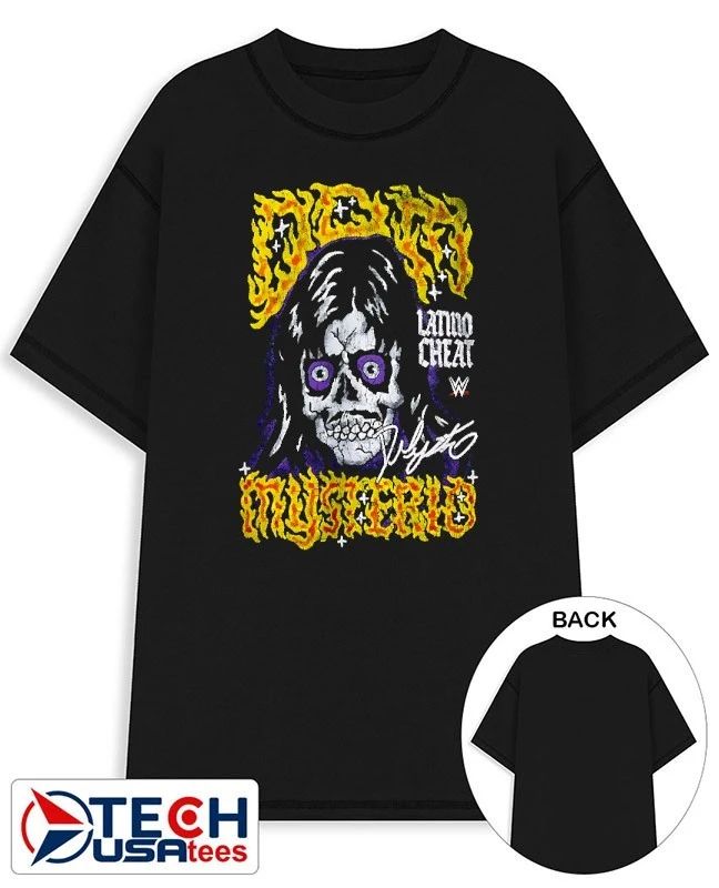 Dominik Mysterio tattoo skull signature shirt Unisex T-shirt, Sweatshirt, Hoodie, Long Sleeve Tee - T-Shirt, Sweatshirt, Hoodie