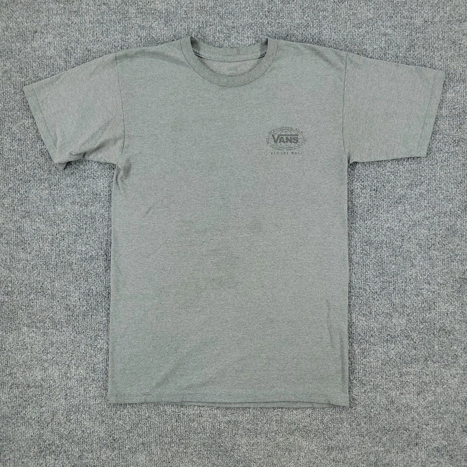 Vans Shirt Men Small Gray Logo Off The Wall Graphic Crew Neck Short Sleeve Adult Unisex T-shirt, Sweatshirt, Hoodie, Long Sleeve Tee - T-Shirt, Sweatshirt, Hoodie