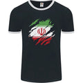 Torn Iran Flag Iranian Day Football Mens Ringer T-Shirt FotL Unisex T-shirt, Sweatshirt, Hoodie, Long Sleeve Tee - T-Shirt, Sweatshirt, Hoodie