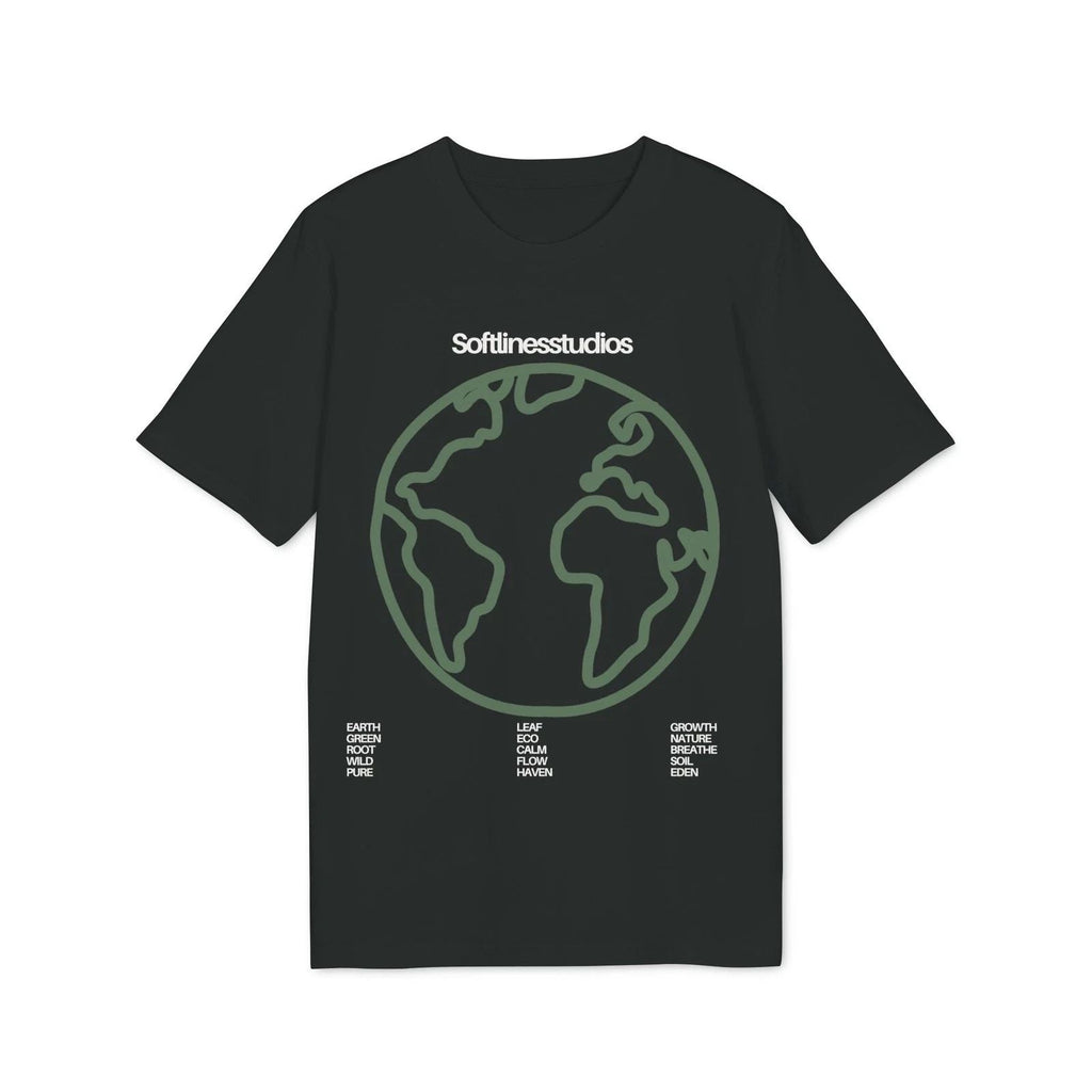 Earth line art globe T-Shirt | Soft Lines Studios graphic tee Unisex T-shirt, Sweatshirt, Hoodie, Long Sleeve Tee - T-Shirt, Sweatshirt, Hoodie