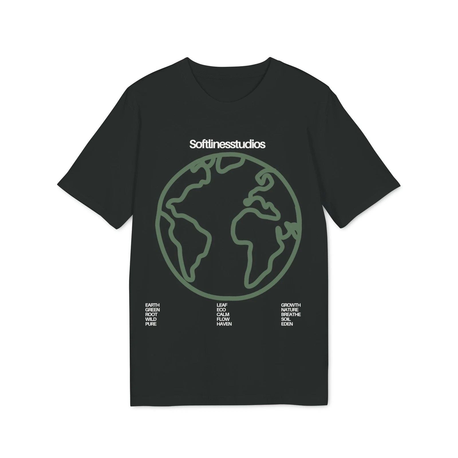 Earth line art globe T-Shirt | Soft Lines Studios graphic tee Unisex T-shirt, Sweatshirt, Hoodie, Long Sleeve Tee - T-Shirt, Sweatshirt, Hoodie