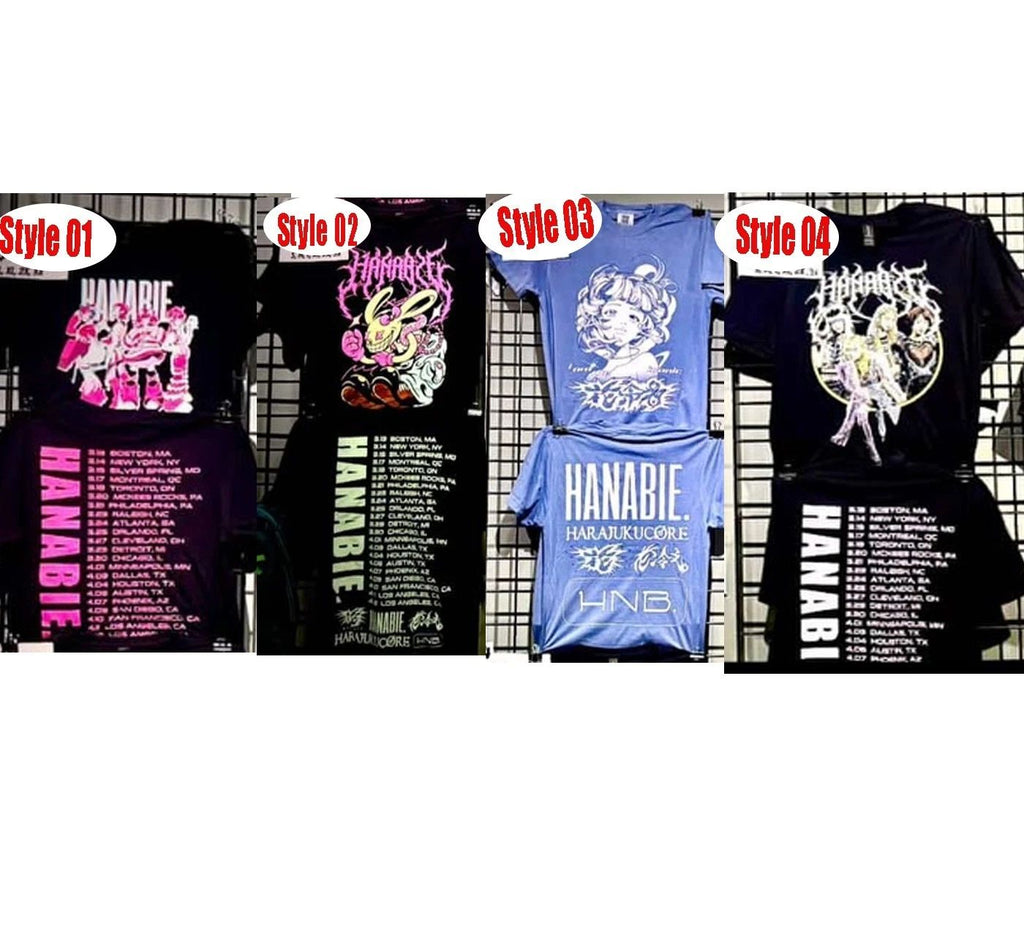 Hanabie Merch North America Tour 2026 Band Tour Reprint T-Shirt , Gif For Fan Unisex T-shirt, Sweatshirt, Hoodie, Long Sleeve Tee - T-Shirt, Sweatshirt, Hoodie