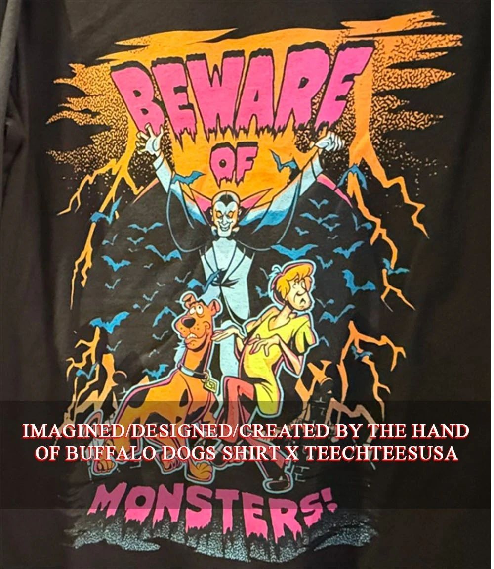 Beware of Monsters Scooby-Doo and Shaggy Halloween shirt Unisex T-shirt, Sweatshirt, Hoodie, Long Sleeve Tee - T-Shirt, Sweatshirt, Hoodie