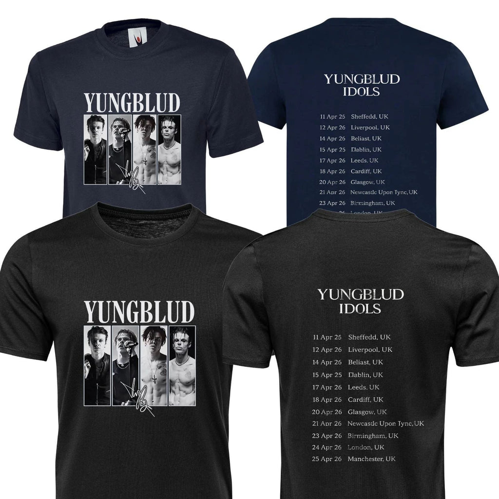 Yung-Blud Idol T Shirt Tour Inspired Unisex Adults Kids Music Fan Merch Tee Tops Unisex T-shirt, Sweatshirt, Hoodie, Long Sleeve Tee - T-Shirt, Sweatshirt, Hoodie