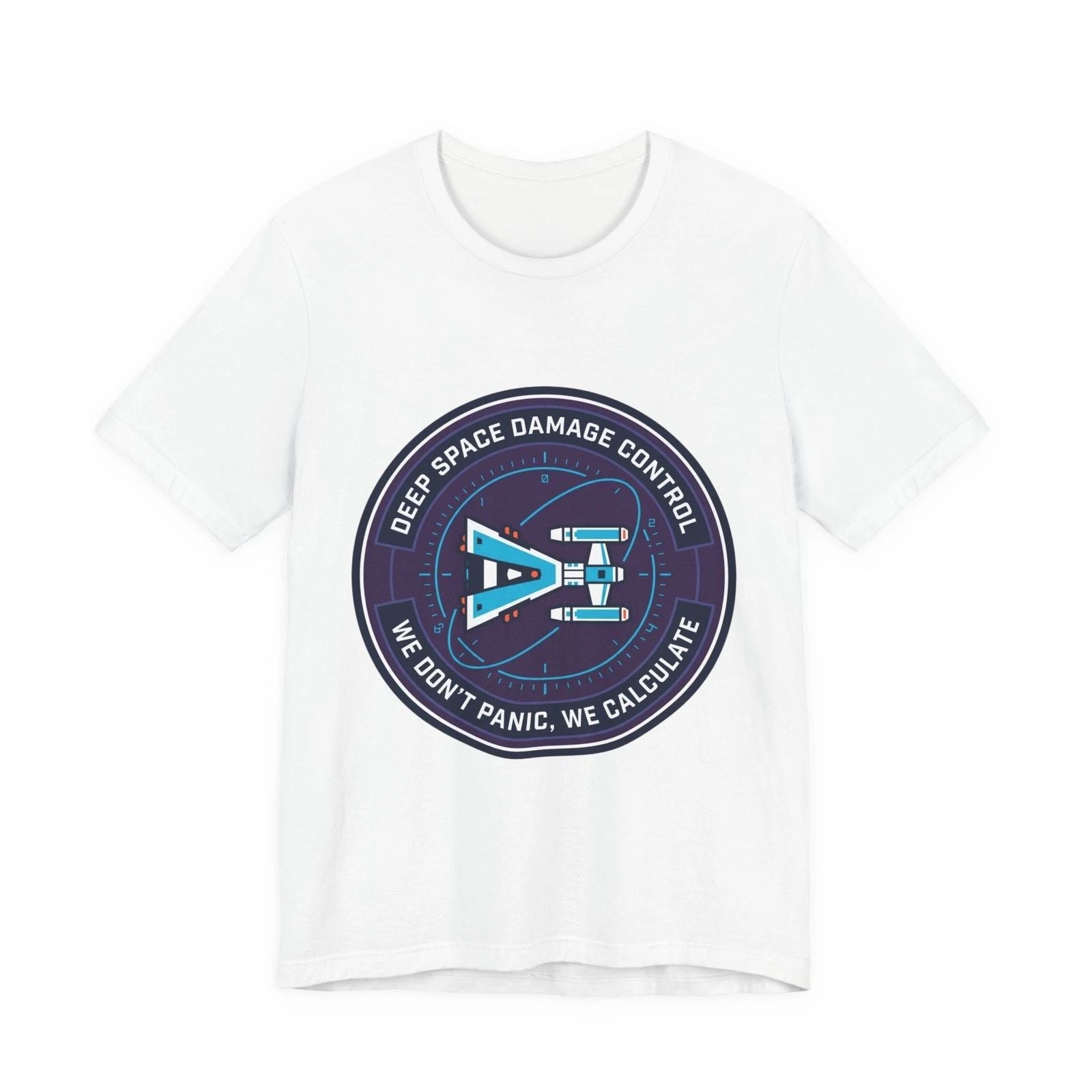 Deep Space Damage Control Tee | mission patch, hard scifi Unisex T-shirt, Sweatshirt, Hoodie, Long Sleeve Tee - T-Shirt, Sweatshirt, Hoodie