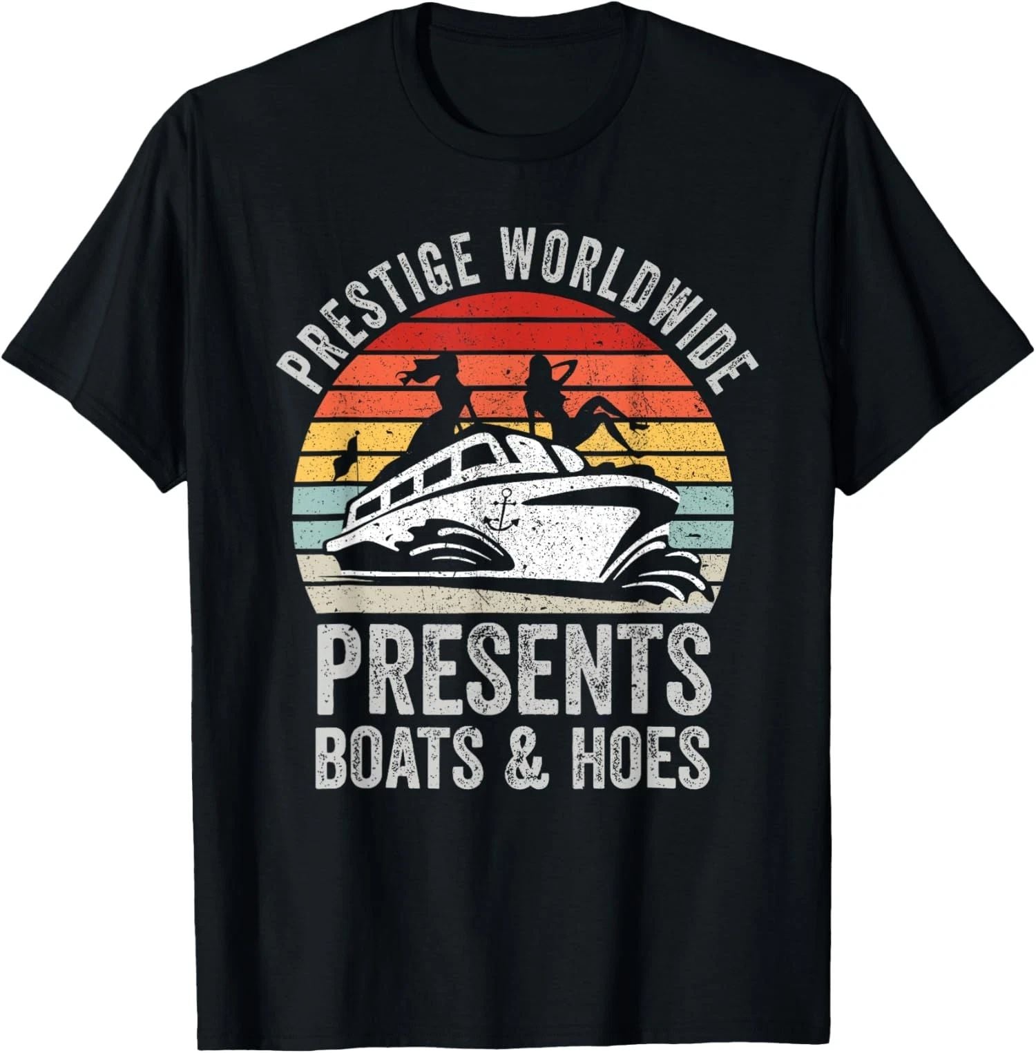Prestige Worldwide Boats and Hoes Party Graphic Unisex T-Shirt Unisex T-shirt, Sweatshirt, Hoodie, Long Sleeve Tee - T-Shirt, Sweatshirt, Hoodie