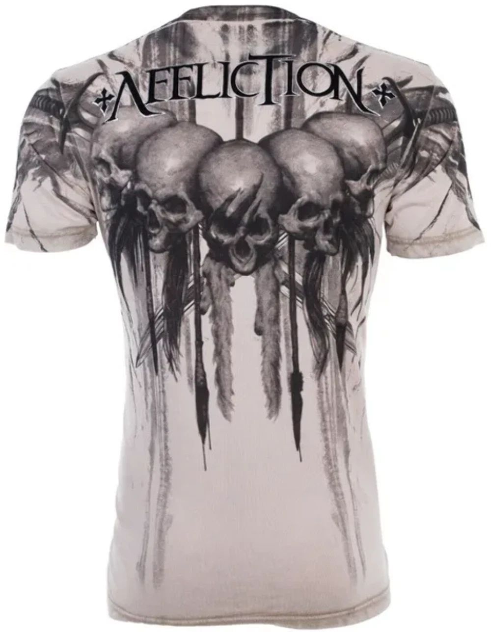 Affliction Men's T-shirt Walking dead Skull Tattoo Biker XS-2XL Unisex T-shirt, Sweatshirt, Hoodie, Long Sleeve Tee - T-Shirt, Sweatshirt, Hoodie
