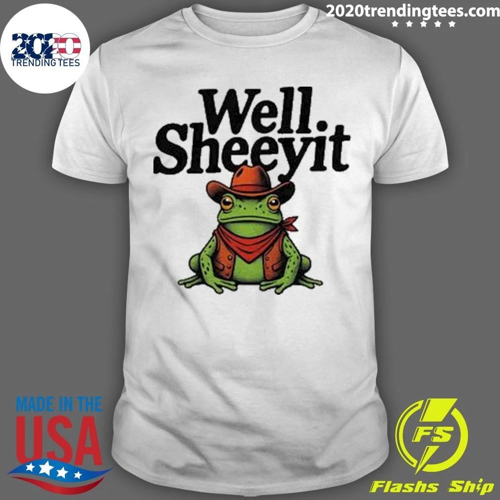 Well Sheeyit Cowboy Frog Retro Shirt Unisex T-shirt, Sweatshirt, Hoodie, Long Sleeve Tee - T-Shirt, Sweatshirt, Hoodie