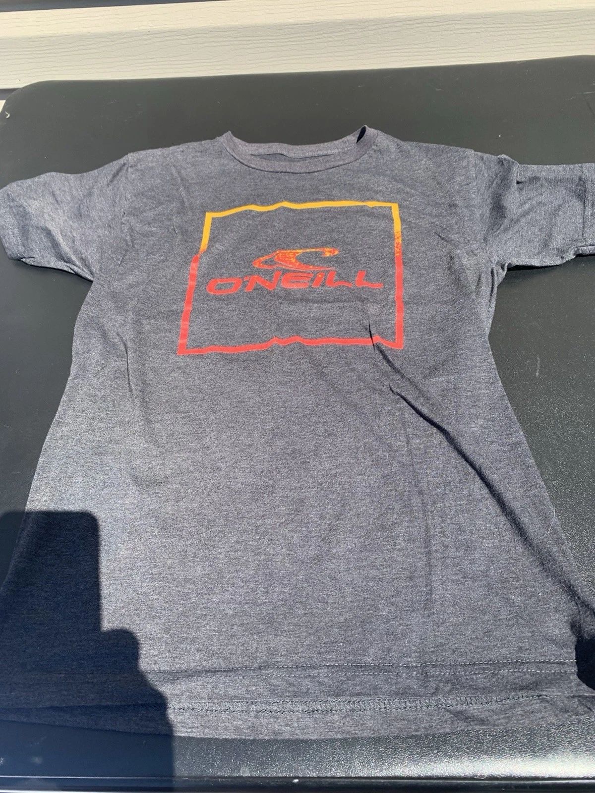 Mens Small ONeill Gray Crewneck Short Sleeve Surf Skateboard T Shirt Unisex T-shirt, Sweatshirt, Hoodie, Long Sleeve Tee - T-Shirt, Sweatshirt, Hoodie