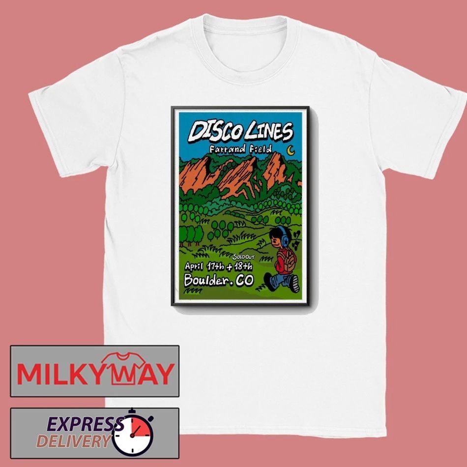 Apr 17-18 2026 Disco Lines Poster Boulder CO shirt Unisex T-shirt, Sweatshirt, Hoodie, Long Sleeve Tee - T-Shirt, Sweatshirt, Hoodie