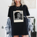 Personalise Photo Print T-Shirt Portrait  Custom Photo,Text,Unisex Birthday Tee Unisex T-shirt, Sweatshirt, Hoodie, Long Sleeve Tee - T-Shirt, Sweatshirt, Hoodie