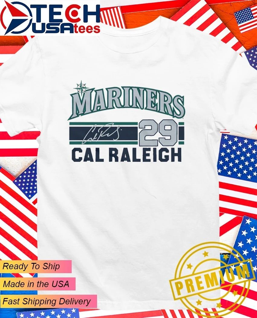 Seattle Mariners Baseball Cal Raleigh No. 29 signature shirt Unisex T-shirt, Sweatshirt, Hoodie, Long Sleeve Tee - T-Shirt, Sweatshirt, Hoodie