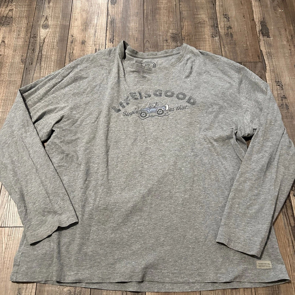 Life Is Good Unisex Long Sleeve T Shirt Simple As That Grey Size XL Unisex T-shirt, Sweatshirt, Hoodie, Long Sleeve Tee - T-Shirt, Sweatshirt, Hoodie