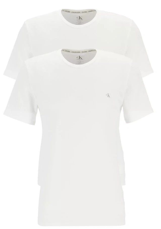 CALVIN KLEIN 2Pack Crew Neck T-Shirts White/White Size Uk Large RRP 39 #FF1 Unisex T-shirt, Sweatshirt, Hoodie, Long Sleeve Tee - T-Shirt, Sweatshirt, Hoodie