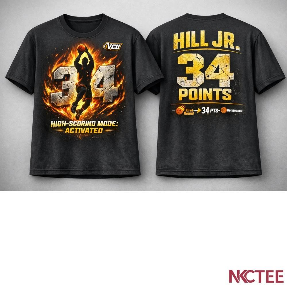 NKCtees Terrence Hill Jr 34 Points VCU NCAA Tournament 2026 High Scoring Performance T-Shirt - T-Shirt, Sweatshirt, Hoodie