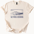 Salt Wind and Reckoning Graphic Tee Ocean Wave Design Unisex T-shirt, Sweatshirt, Hoodie, Long Sleeve Tee - T-Shirt, Sweatshirt, Hoodie