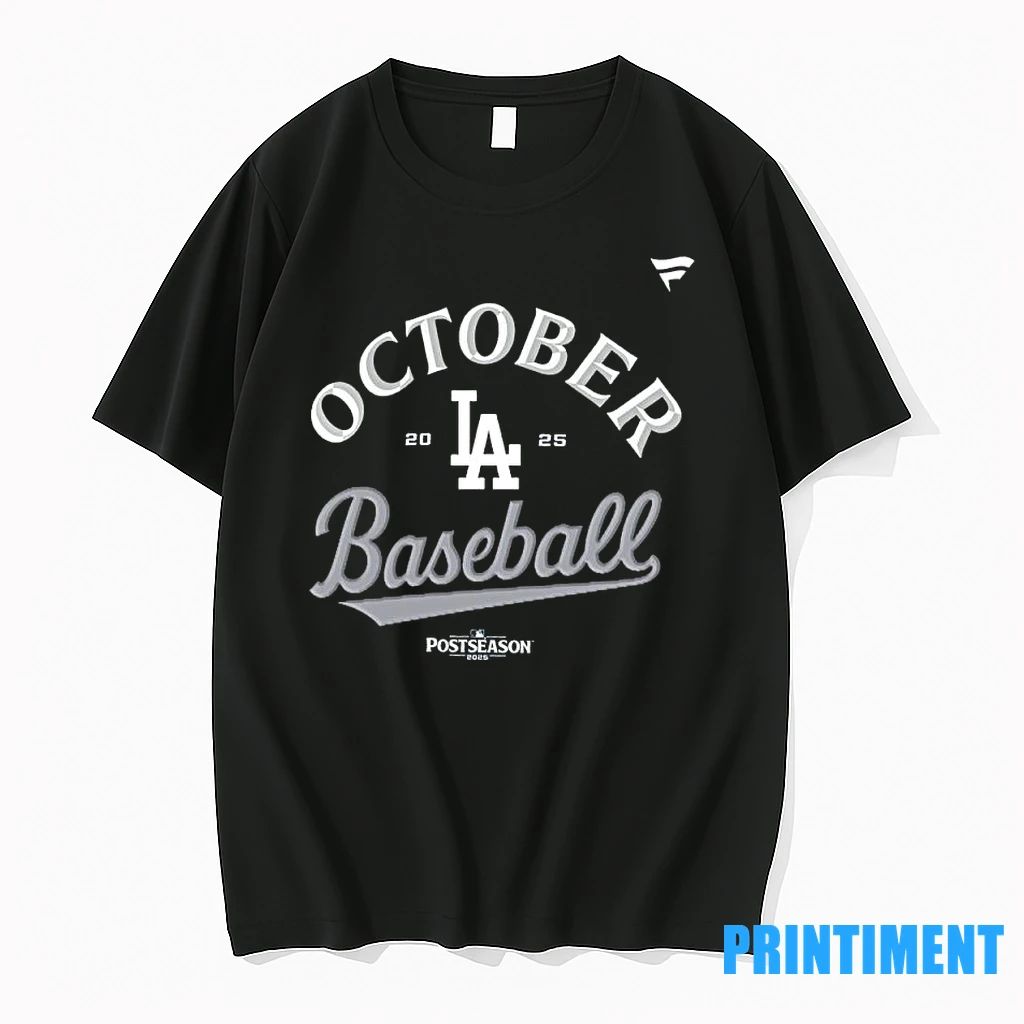 Los Angeles Dodgers October Baseball 2025 Postseason Tshirts Sweater Unisex T-shirt, Sweatshirt, Hoodie, Long Sleeve Tee - T-Shirt, Sweatshirt, Hoodie