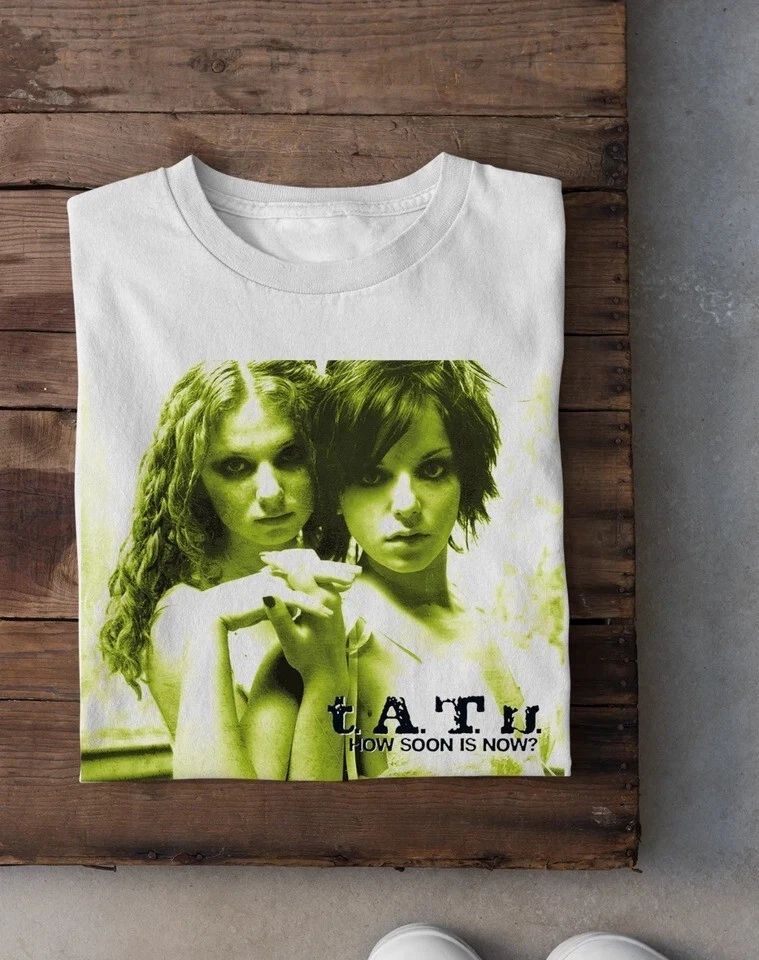 t.A.T.u. Band Music For Lovers White T-Shirt Cotton Full Size Unisex T-shirt, Sweatshirt, Hoodie, Long Sleeve Tee - T-Shirt, Sweatshirt, Hoodie