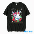 Princess Unicorn Holiday Wreath Christmas Tshirts Sweater Unisex T-shirt, Sweatshirt, Hoodie, Long Sleeve Tee - T-Shirt, Sweatshirt, Hoodie