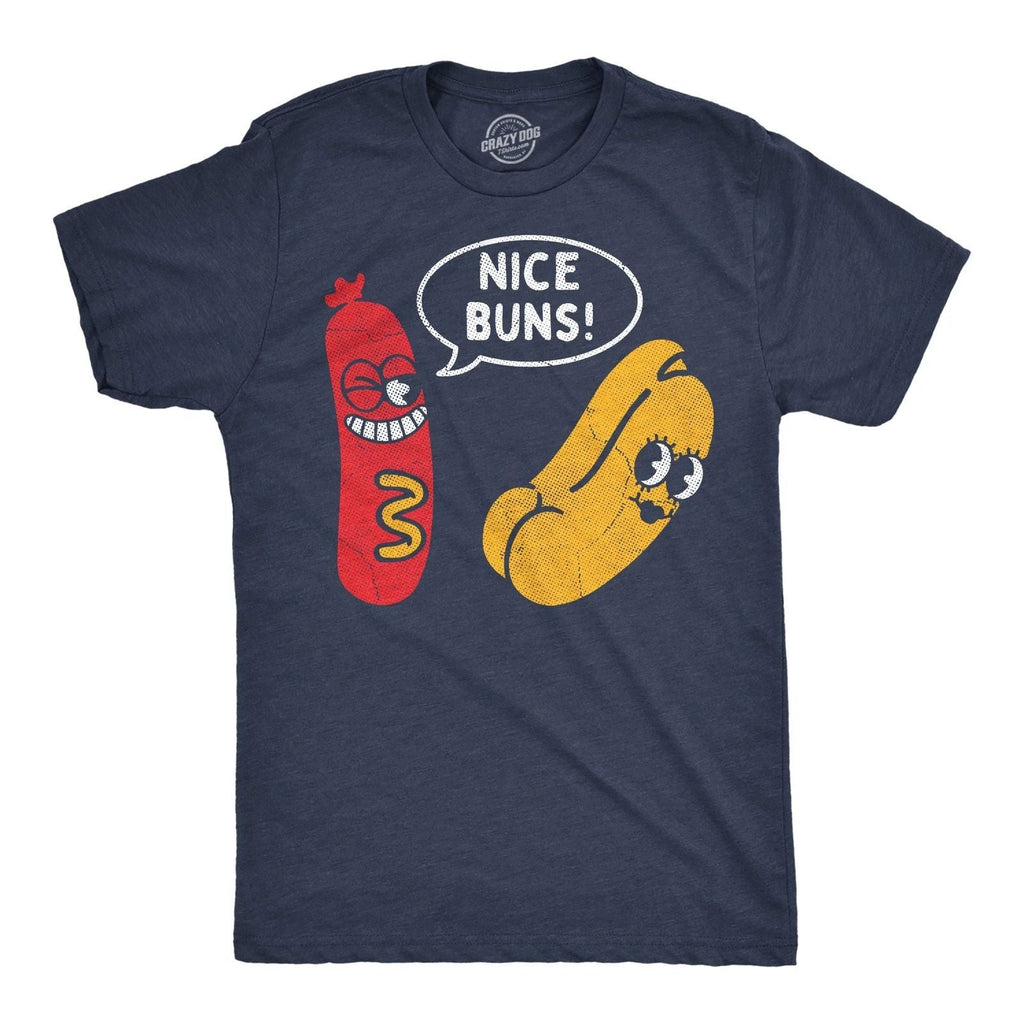 Mens Funny T Shirts Nice Buns Sarcastic Cheeseburger Graphic Novelty Tee For Men Unisex T-shirt, Sweatshirt, Hoodie, Long Sleeve Tee - T-Shirt, Sweatshirt, Hoodie