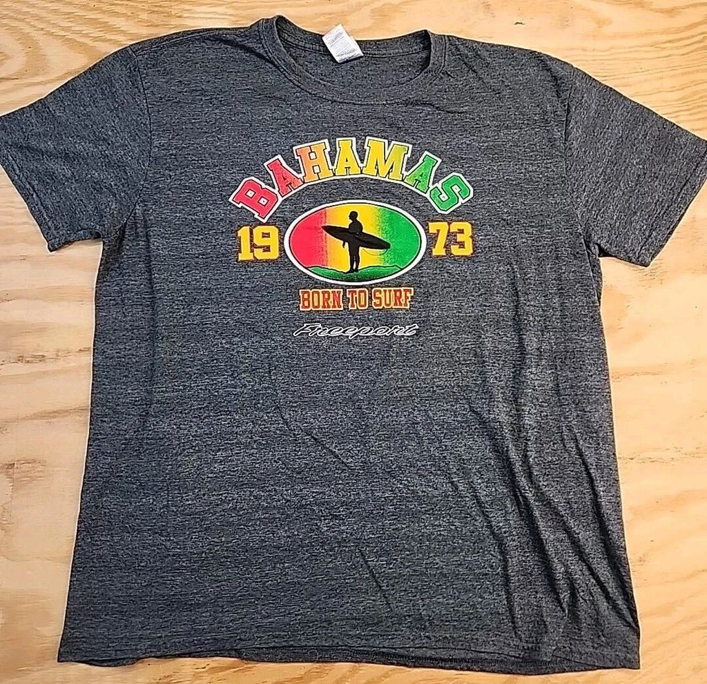 Bahamas Surf Graphics Dark Gray Cotton T-shirt Mens XL Unisex T-shirt, Sweatshirt, Hoodie, Long Sleeve Tee - T-Shirt, Sweatshirt, Hoodie