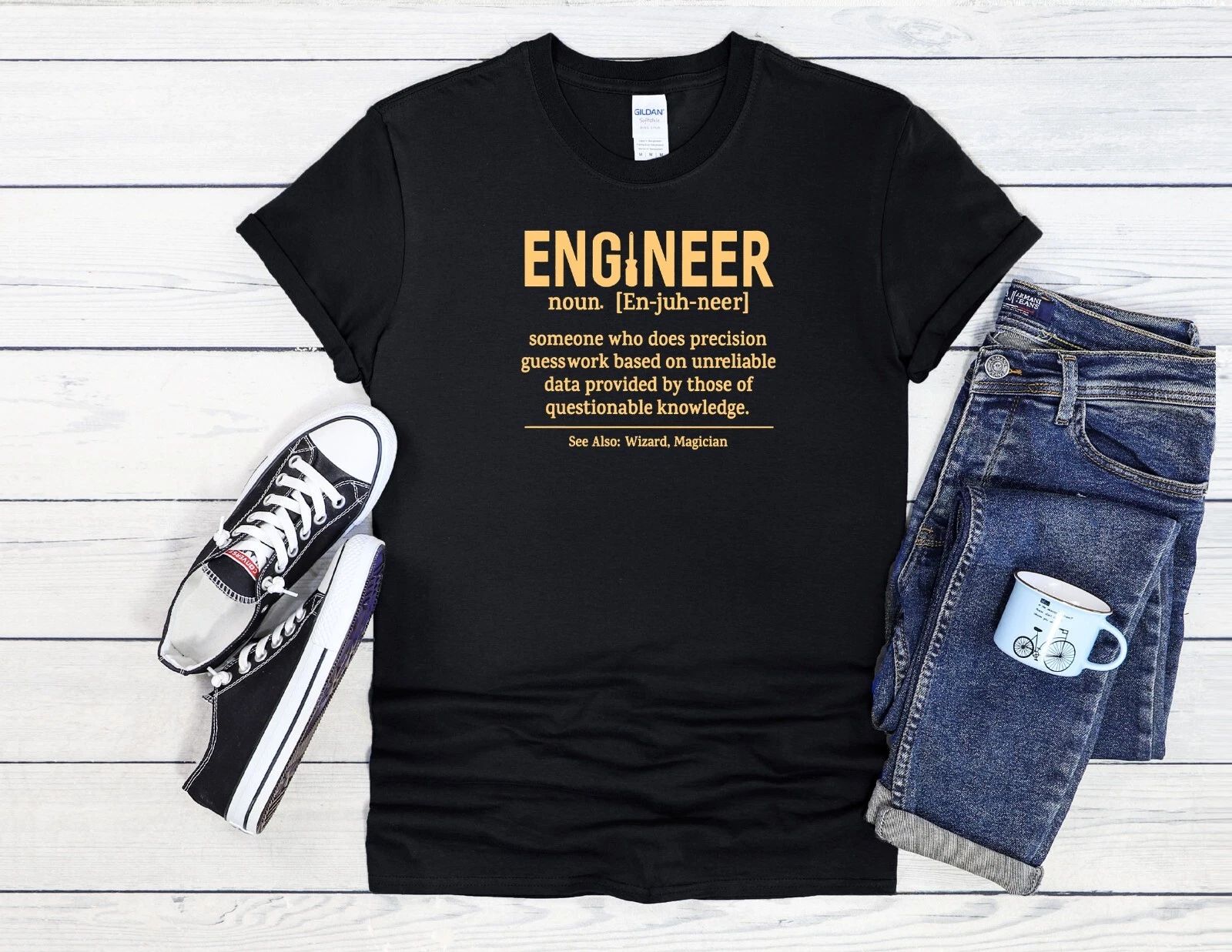 Engineer Definition T-Shirt Cool Fun Men Women Unisex Shirt Hoodie Baseball 4204 Unisex T-shirt, Sweatshirt, Hoodie, Long Sleeve Tee - T-Shirt, Sweatshirt, Hoodie
