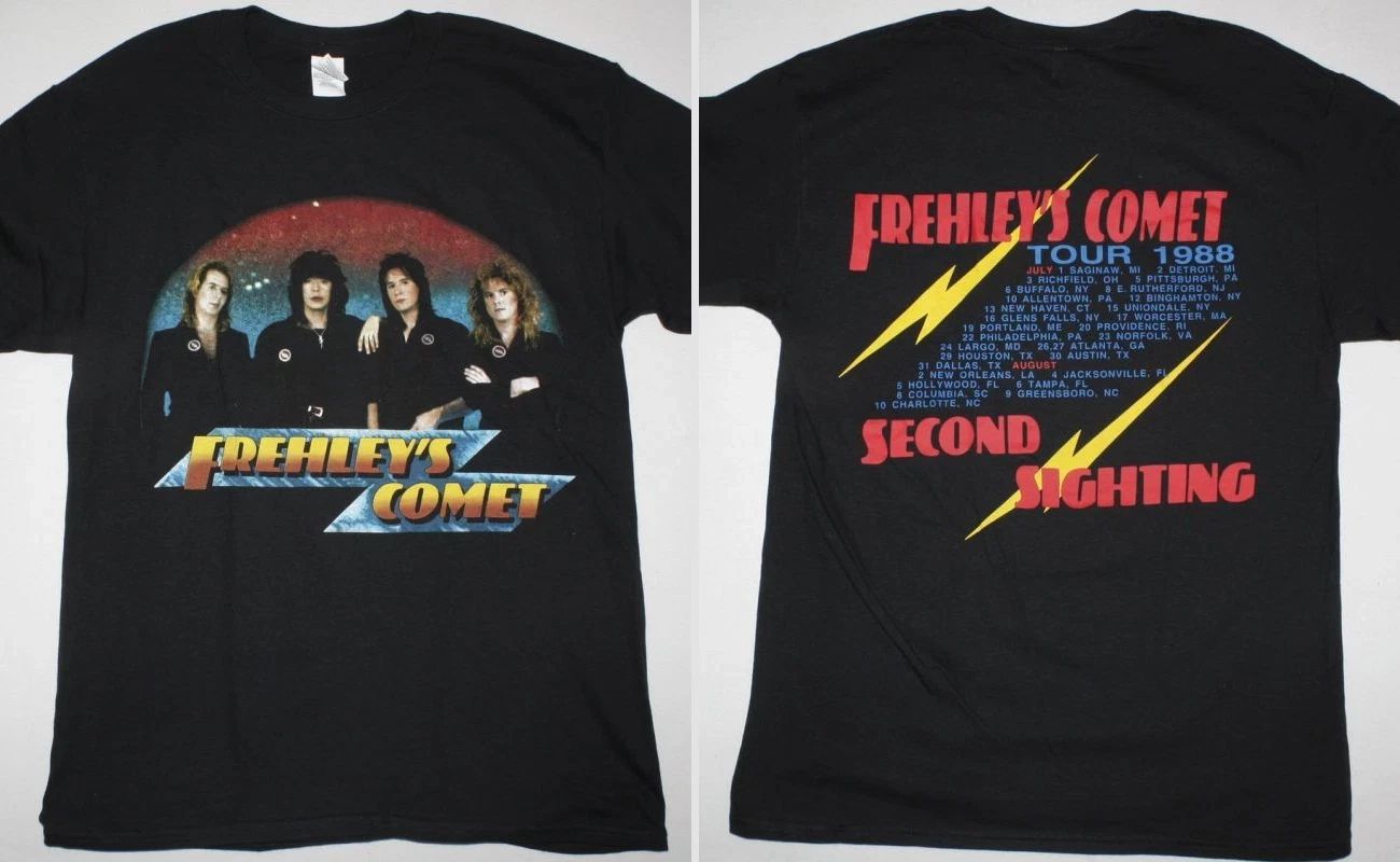 Ace Frehley Frehleys Comet New Black T-Shirt Unisex Cotton Tee S-5XL Unisex T-shirt, Sweatshirt, Hoodie, Long Sleeve Tee - T-Shirt, Sweatshirt, Hoodie