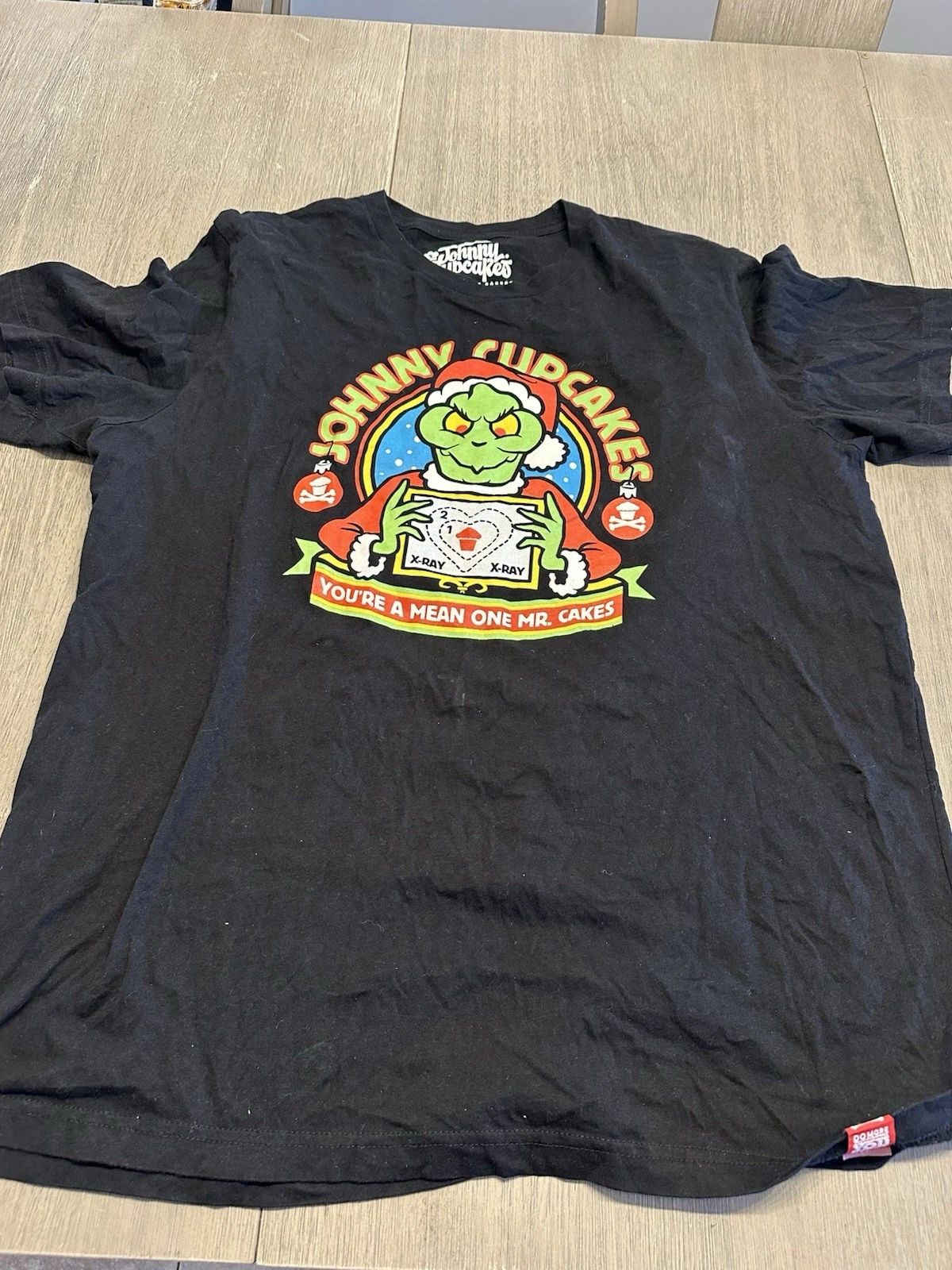 Johnny Cupcakes Black Men's XL T-Shirt You're a Mean One Mr. Cakes Unisex T-shirt, Sweatshirt, Hoodie, Long Sleeve Tee - T-Shirt, Sweatshirt, Hoodie