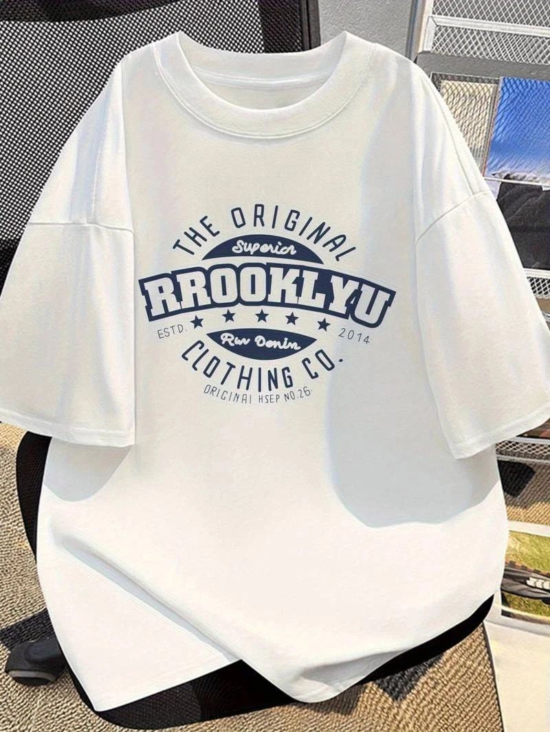 Men's Casual Cotton T Shirt Streetwear Street RROOKLYUT-Graphic Tee Shirt Casual Unisex T-shirt, Sweatshirt, Hoodie, Long Sleeve Tee - T-Shirt, Sweatshirt, Hoodie