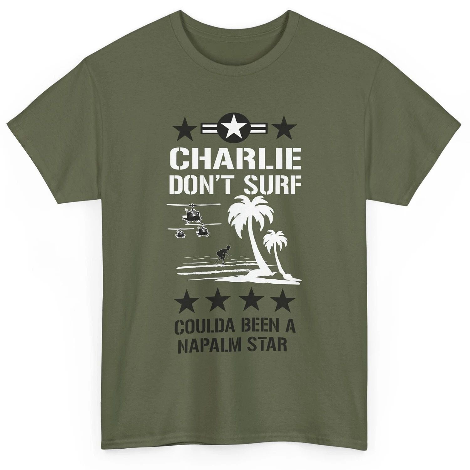 The Clash Inspired T-Shirt, The Clash - Charlie Dont Surf Green Tee, Size S-5XL Unisex T-shirt, Sweatshirt, Hoodie, Long Sleeve Tee - T-Shirt, Sweatshirt, Hoodie