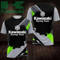 New 3D printed Kawasaki Casual Short Sleeved Breathable Racing Team T-shirt S-5X Unisex T-shirt, Sweatshirt, Hoodie, Long Sleeve Tee - T-Shirt, Sweatshirt, Hoodie