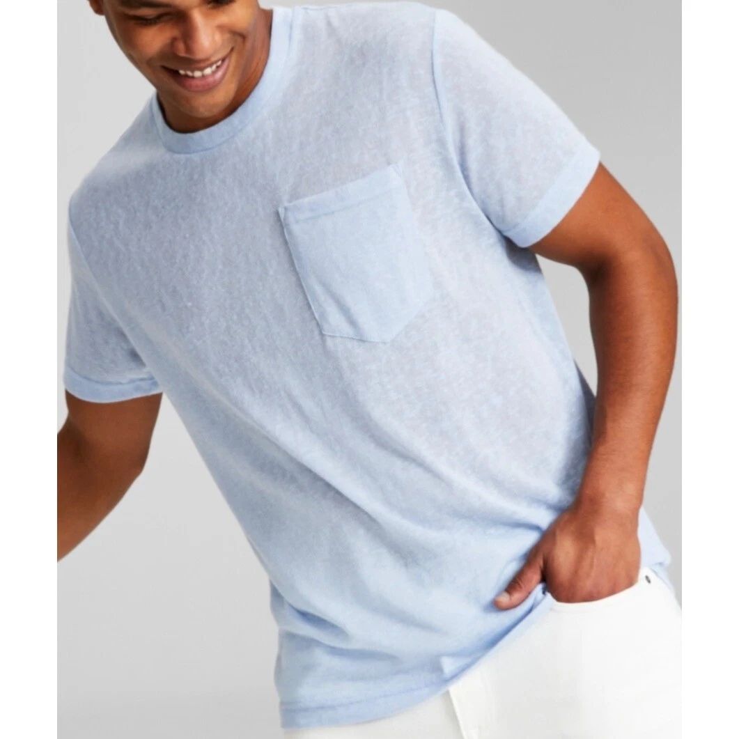 And Now This Men's Slub Pocket Short-Sleeve Shirt NWT Size M Blue Unisex T-shirt, Sweatshirt, Hoodie, Long Sleeve Tee - T-Shirt, Sweatshirt, Hoodie