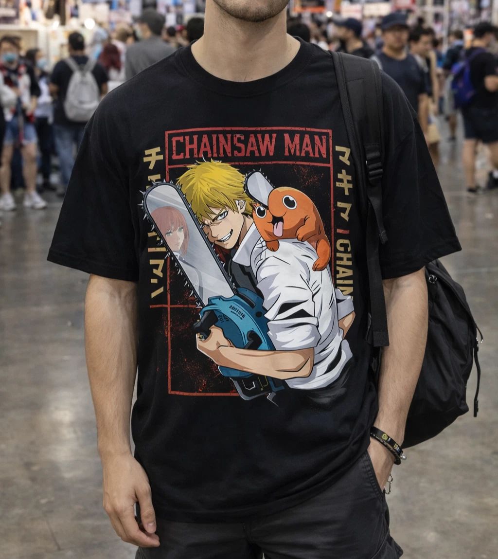 Chainsaw Devil Tee  Pochita & Denji Anime Streetwear Shirt (Unisex) PREMIUM Unisex T-shirt, Sweatshirt, Hoodie, Long Sleeve Tee - T-Shirt, Sweatshirt, Hoodie