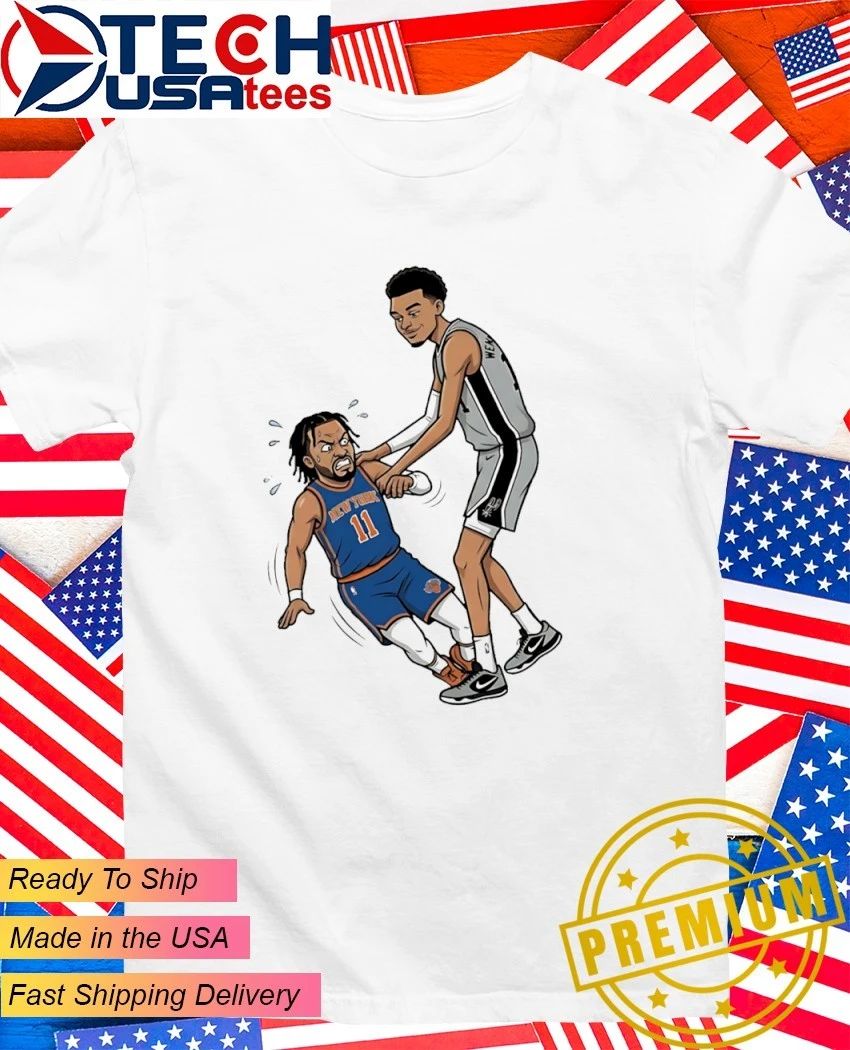 Victor Wembanyama shoves Jalen Brunson Game 3 2026 NBA Finals shirt Unisex T-shirt, Sweatshirt, Hoodie, Long Sleeve Tee - T-Shirt, Sweatshirt, Hoodie