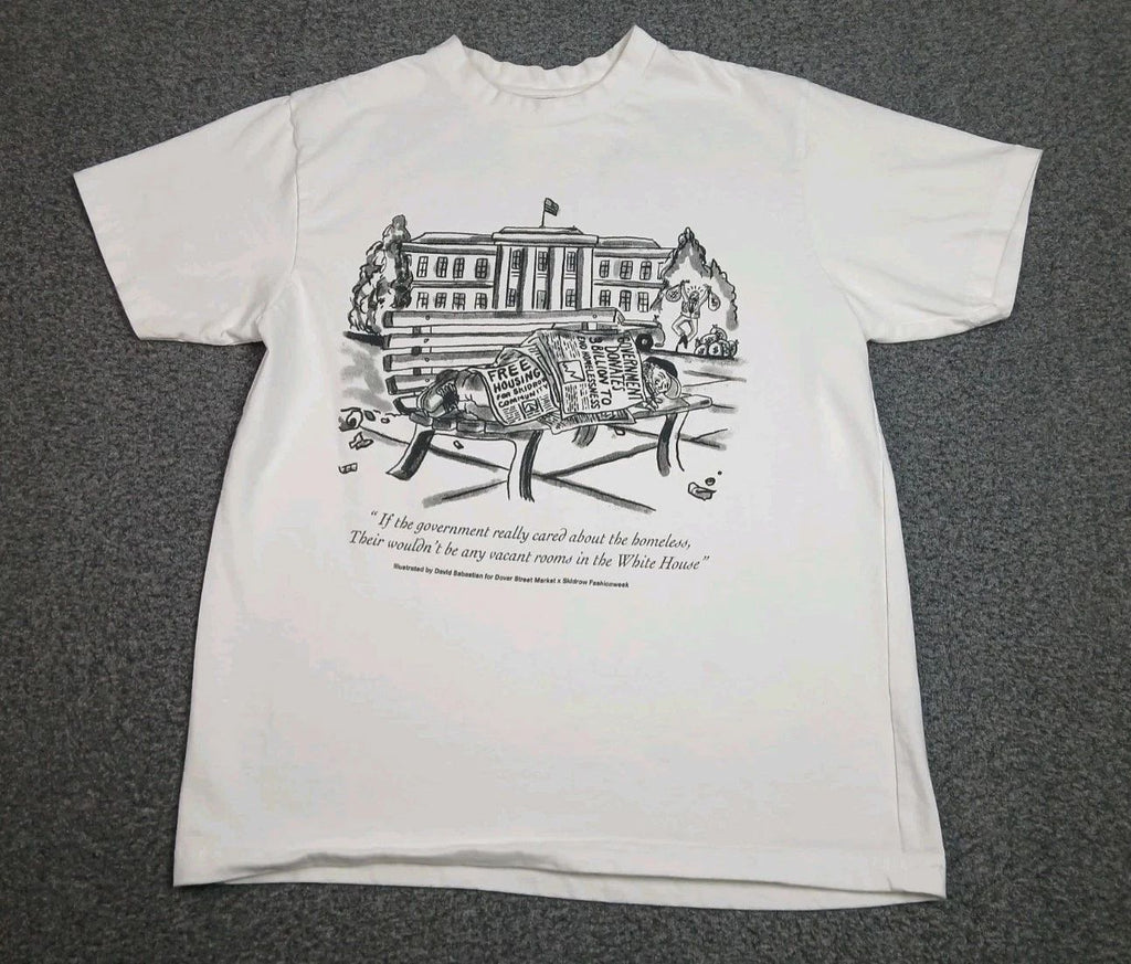 Dover Street Market Skid Row Fashion Week Government Homeless T Shirt Size M Unisex T-shirt, Sweatshirt, Hoodie, Long Sleeve Tee - T-Shirt, Sweatshirt, Hoodie