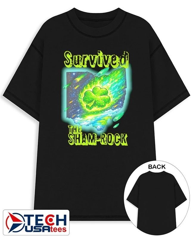 Survived the Sham-rock St. Patricks Day Meteor Ohio 2026 shirt Unisex T-shirt, Sweatshirt, Hoodie, Long Sleeve Tee - T-Shirt, Sweatshirt, Hoodie