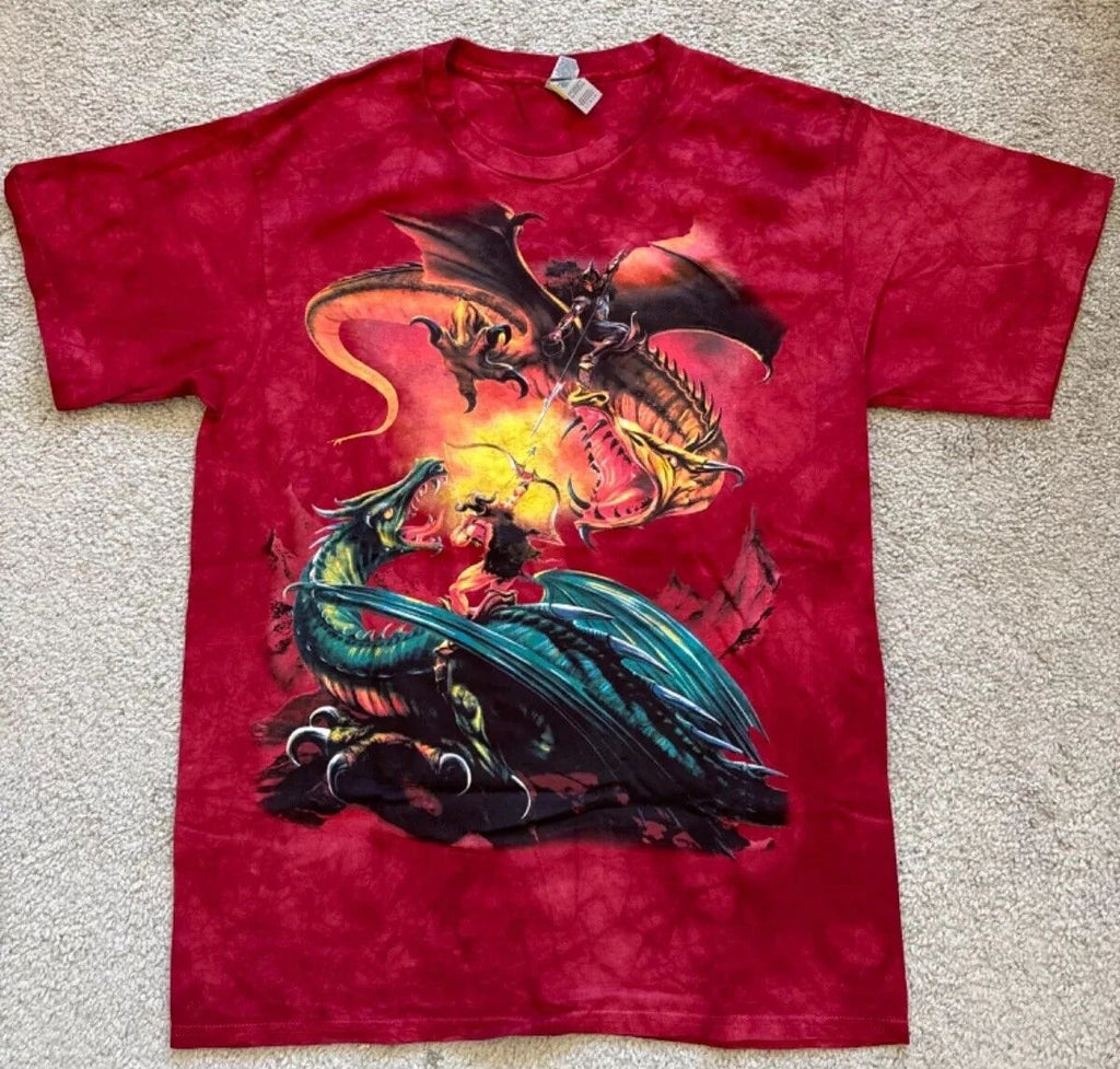 The Mountain Red dueling dragons, tie-dye shirt, Brand New, Mens Sizes Unisex T-shirt, Sweatshirt, Hoodie, Long Sleeve Tee - T-Shirt, Sweatshirt, Hoodie