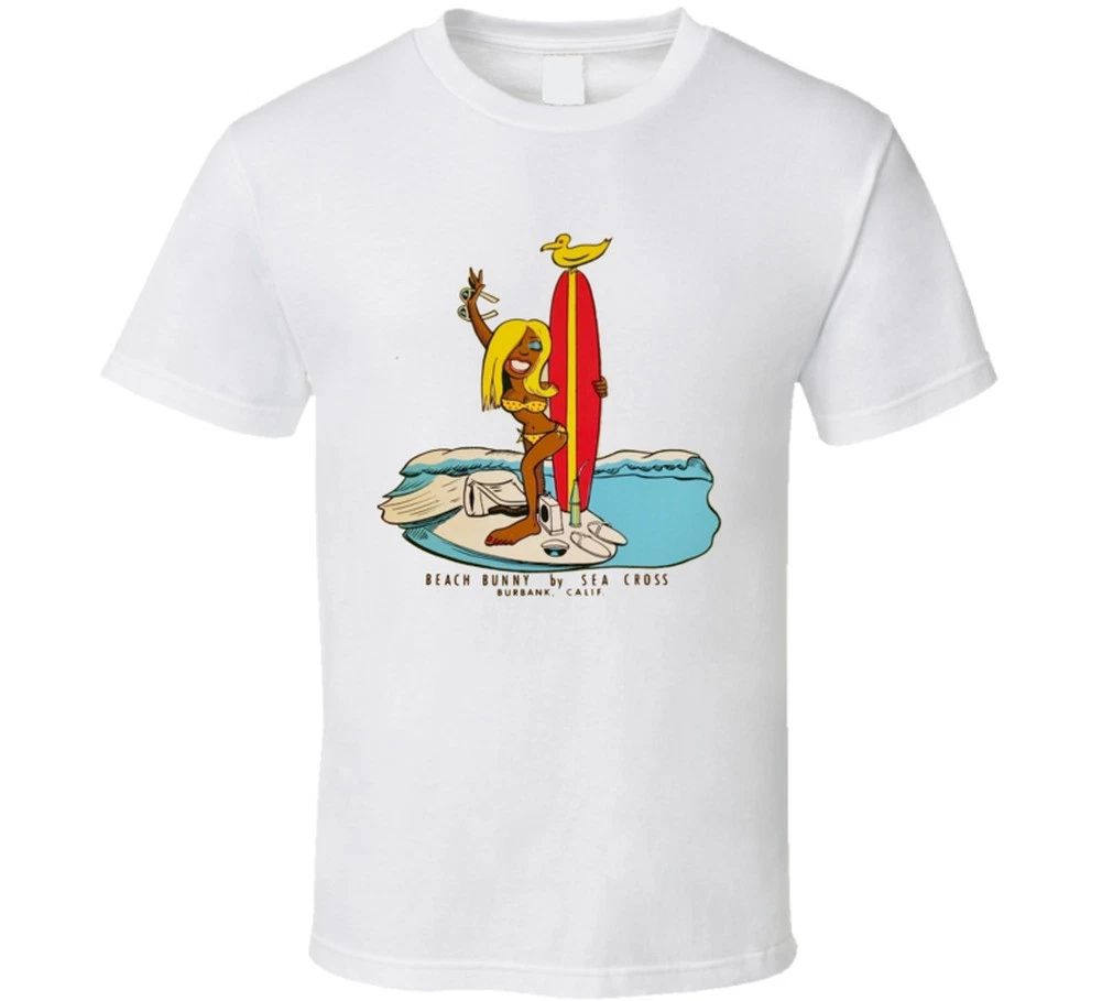 Vintage Surf T-Shirt Beach Bunny By Sea Cross 1964 Unisex T-shirt, Sweatshirt, Hoodie, Long Sleeve Tee - T-Shirt, Sweatshirt, Hoodie