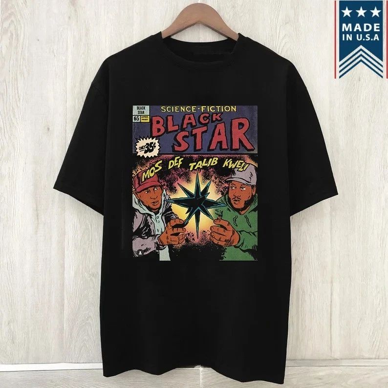 Mos Def and Talib Kweli Black Star Science Fiction T Shirt Full Size Unisex T-shirt, Sweatshirt, Hoodie, Long Sleeve Tee - T-Shirt, Sweatshirt, Hoodie