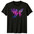 Beautiful Watercolor Floral Butterfly Gradient Womens T-Shirt Butterfly Flowers Unisex T-shirt, Sweatshirt, Hoodie, Long Sleeve Tee - T-Shirt, Sweatshirt, Hoodie