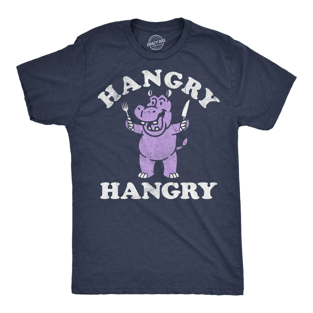 Mens Funny T Shirts Hangry Hangry Hippo Sarcastic Graphic Novelty Tee for Men Unisex T-shirt, Sweatshirt, Hoodie, Long Sleeve Tee - T-Shirt, Sweatshirt, Hoodie