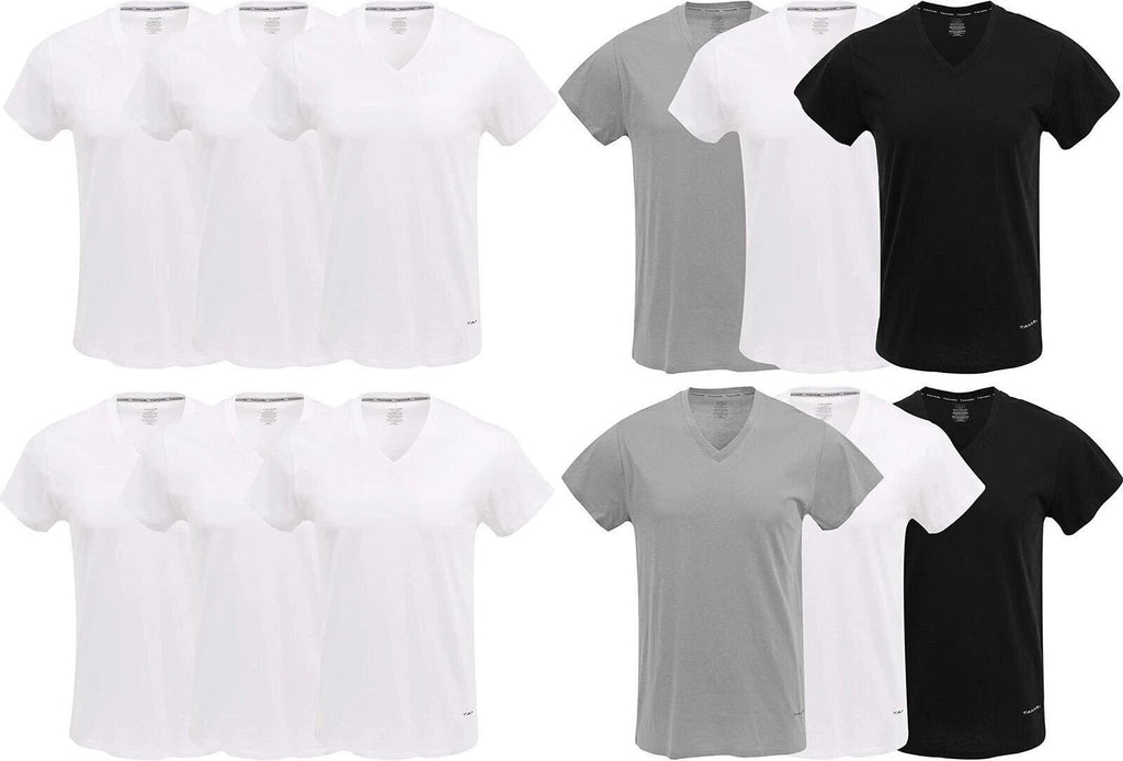 TAHARI Mens Multi Pack Cotton V-Neck T-Shirt Undershirts Available in S,M,L,XL Unisex T-shirt, Sweatshirt, Hoodie, Long Sleeve Tee - T-Shirt, Sweatshirt, Hoodie